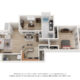 1 Bedroom 1 Bath with Den – 1st Floor