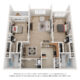 2 Bedroom 2 Bath – Terrace